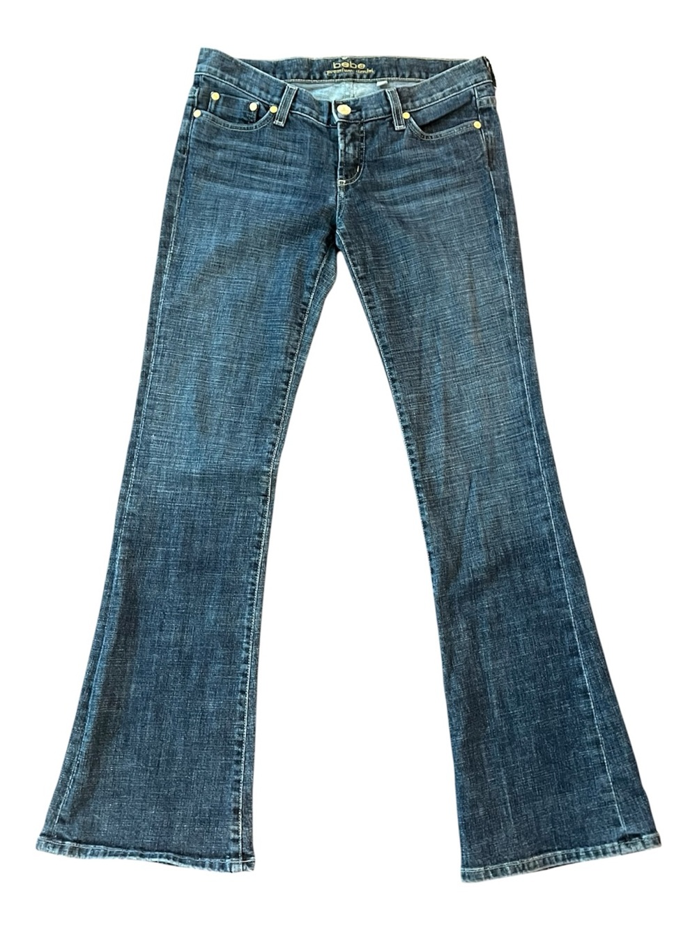 bebe Y2K Low Rise Bootcut Dark Wash Jeans size 29 - Picture 2 of 6